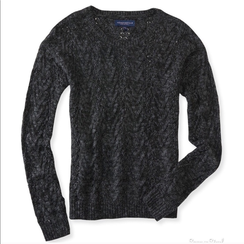 Aeropostale Dark Gray Knit Sweater